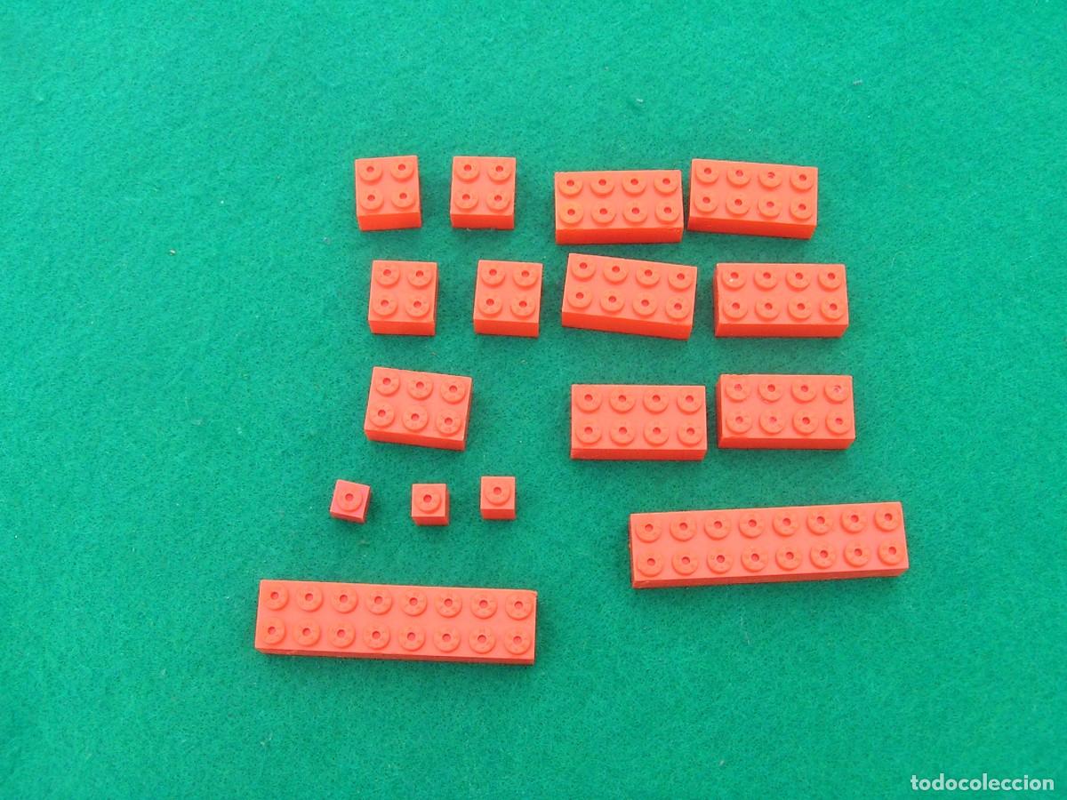 Juegos construcci&oacute;n - Tente: Lote juego construcci&oacute;n TENTE original a&ntilde;os 70 . 16 piezas rojas variadas.