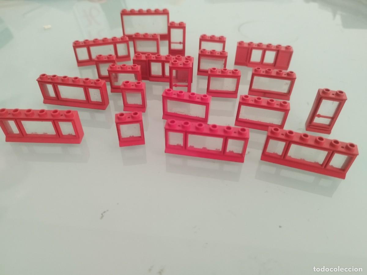 Juegos construcci&oacute;n - Tente: Lote Tente 22 ventanas de color rojo 1 x 6 x 2.