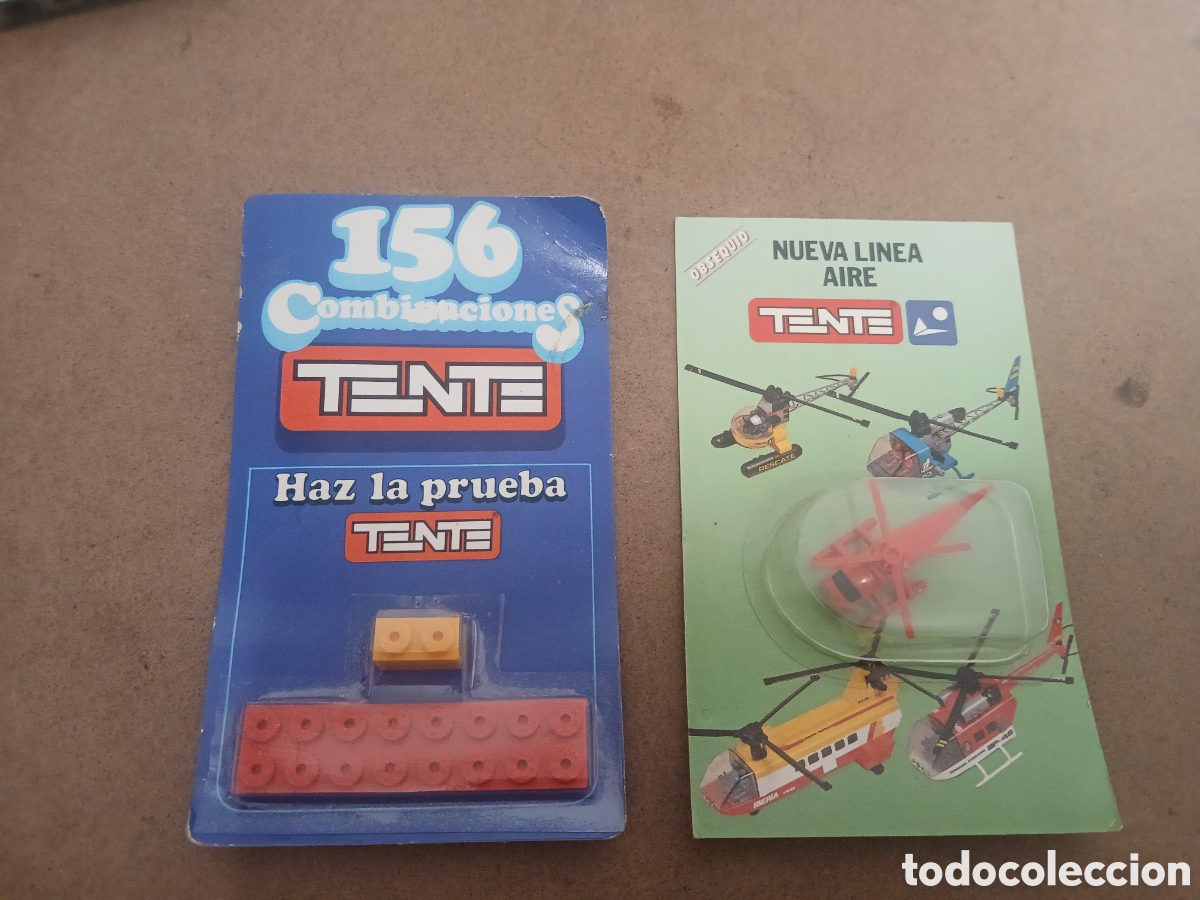 Jeux construction - Tente: Tente pareja de blisters promocionales originales a&ntilde;os 80
