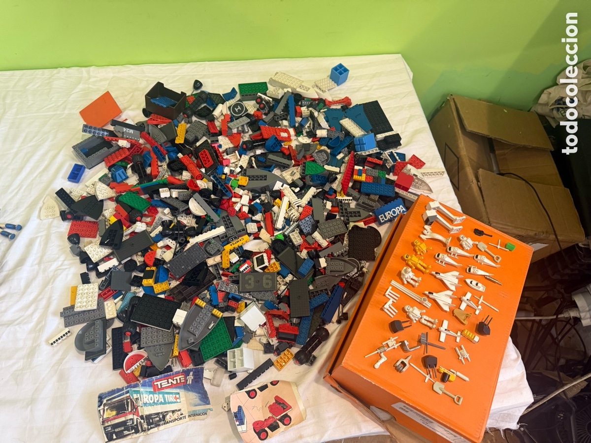 Jeux construction - Tente: GRAN LOTE TENTE ORIGINAL VINTAGE &ndash; 1,866 KG &ndash; BARCOS, AVIONES, ASTRONAUTAS Y PIEZAS &ndash; A&Ntilde;OS 70-80