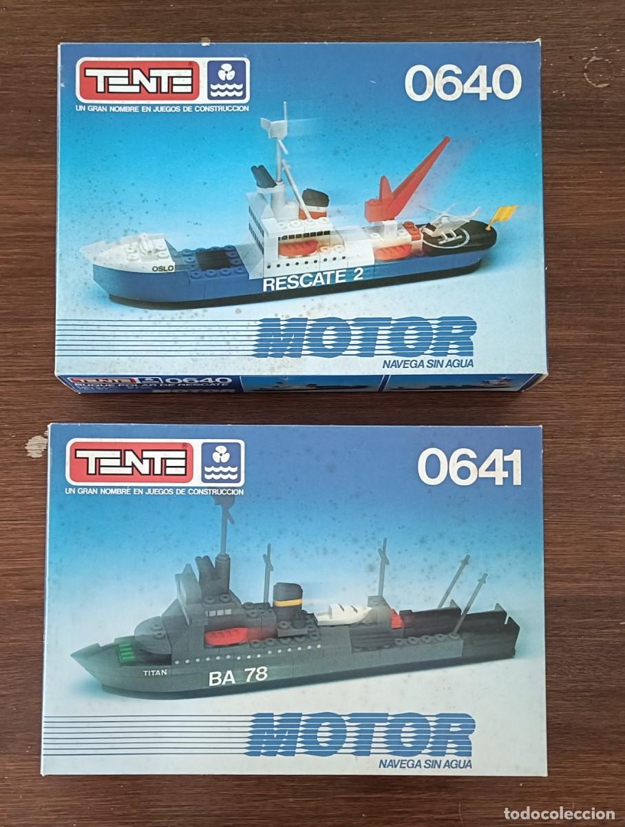 Juegos construcci&oacute;n - Tente: TENTE MOTOR, 0640 y 0641, Buque de asalto y Polar de Rescate, Completos en Caja, EXIN, Instrucciones