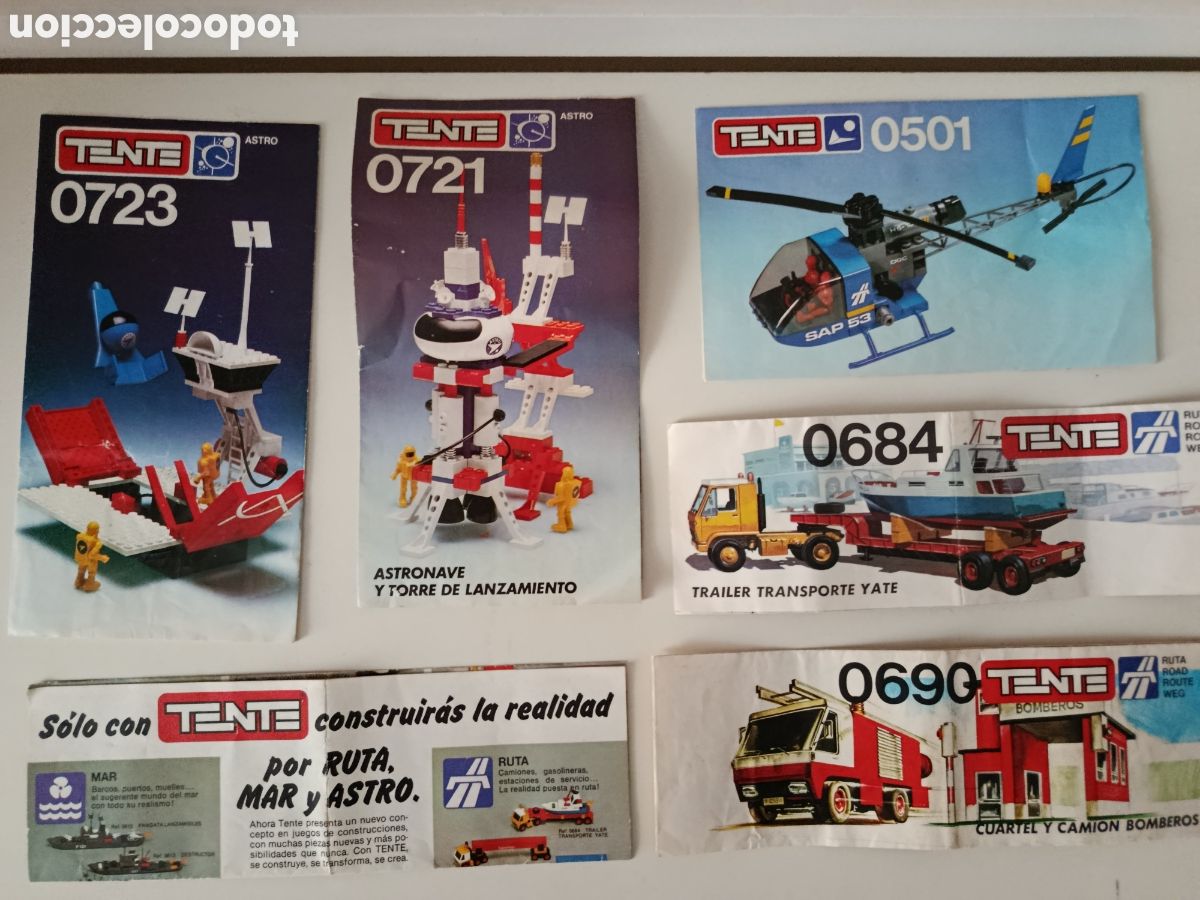 Juegos construcci&oacute;n - Tente: Lote 5 manuales Instrucciones TENTE 0723 0721 0501 0684 0690