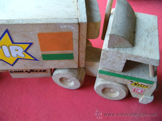 Juegos educativos: CAMI&Oacute;N DE MADERA CON REMOLQUE - Foto 2