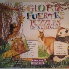 Juegos educativos: GLORIA FUERTES. PUZZLES DE ANIMALES. ESTUCHE CON 2 PUZZLES Y 1 LIBRITO, TODO EN COLOR. DINOVA