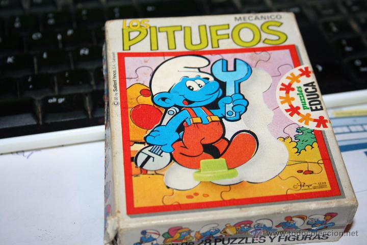 Juegos educativos: antiguo puzzle los pitufos mecanico educa - Foto 1