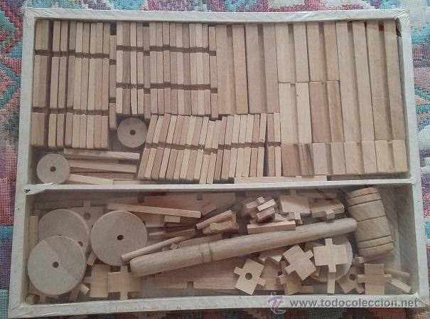 Juegos educativos: Set construccion madera. Modelo a&ntilde;os 70 - Foto 1