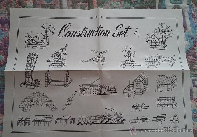 Juegos educativos: Set construccion madera. Modelo a&ntilde;os 70 - Foto 3