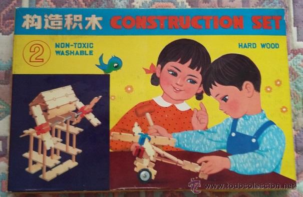 Juegos educativos: Set Construccion madera, modelo a&ntilde;os 70 - Foto 1