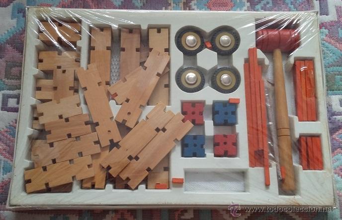 Juegos educativos: Set Construccion madera, modelo a&ntilde;os 70 - Foto 2