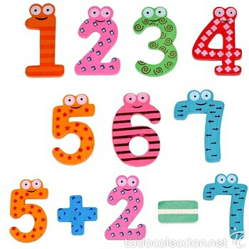 Juegos educativos: N&uacute;meros madera con iman - Foto 1