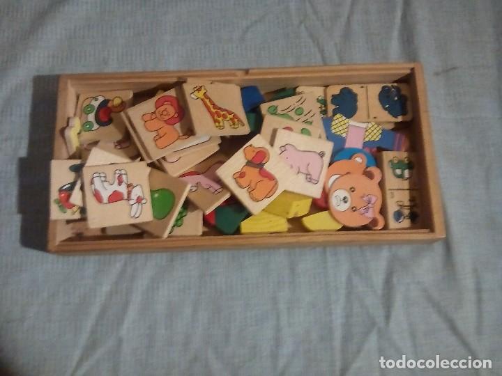 Juegos educativos: juego de piezas de madera tipo memory incompleto - Foto 2