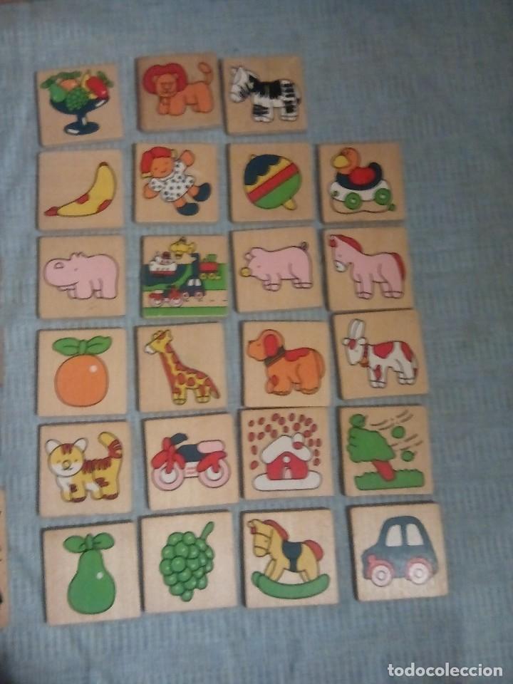 Juegos educativos: juego de piezas de madera tipo memory incompleto - Foto 3