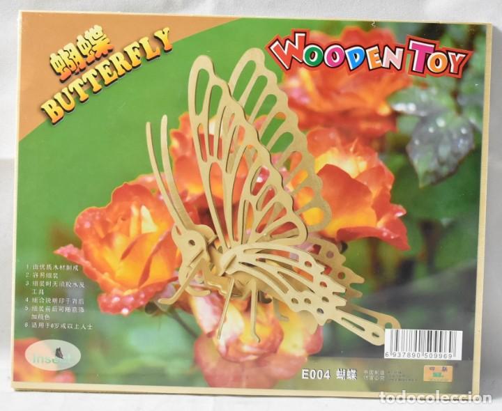 Juegos educativos: Kit de construcci&oacute;n en madera mariposa - Foto 1