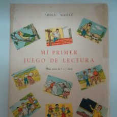 Juegos educativos: MI PRIMER JUEGO DE LECTURA PARA NIÑOS DE 6 A 7 AÑOS. AÑO 1962