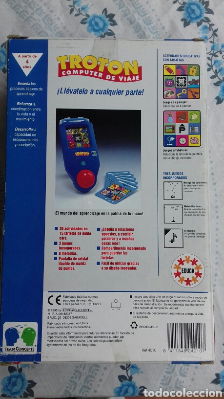 Juegos educativos: Troton computer de viaje. Educa 1995. - Foto 2