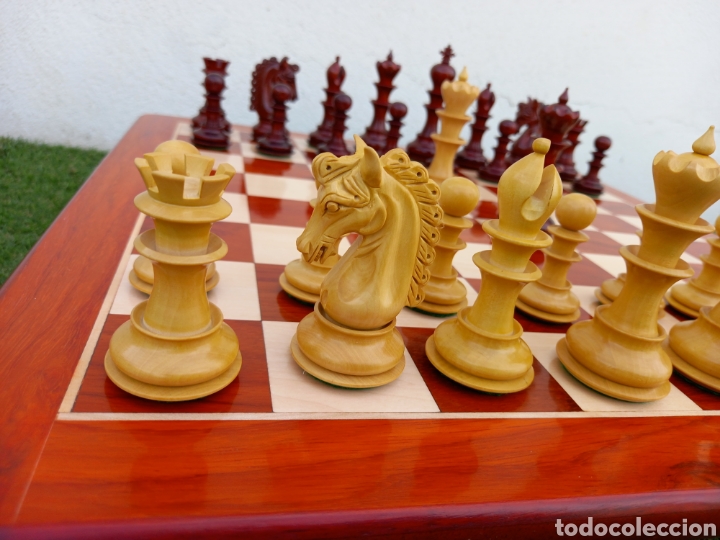 Juegos educativos: Ajedrez madera de Padauk - Foto 3