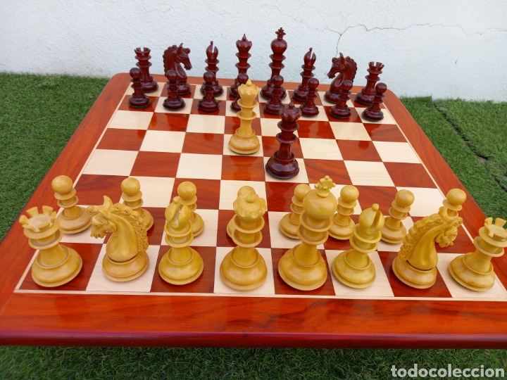 Juegos educativos: Ajedrez madera de Padauk - Foto 4