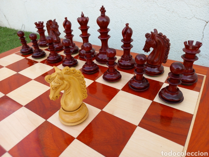 Juegos educativos: Ajedrez madera de Padauk - Foto 8