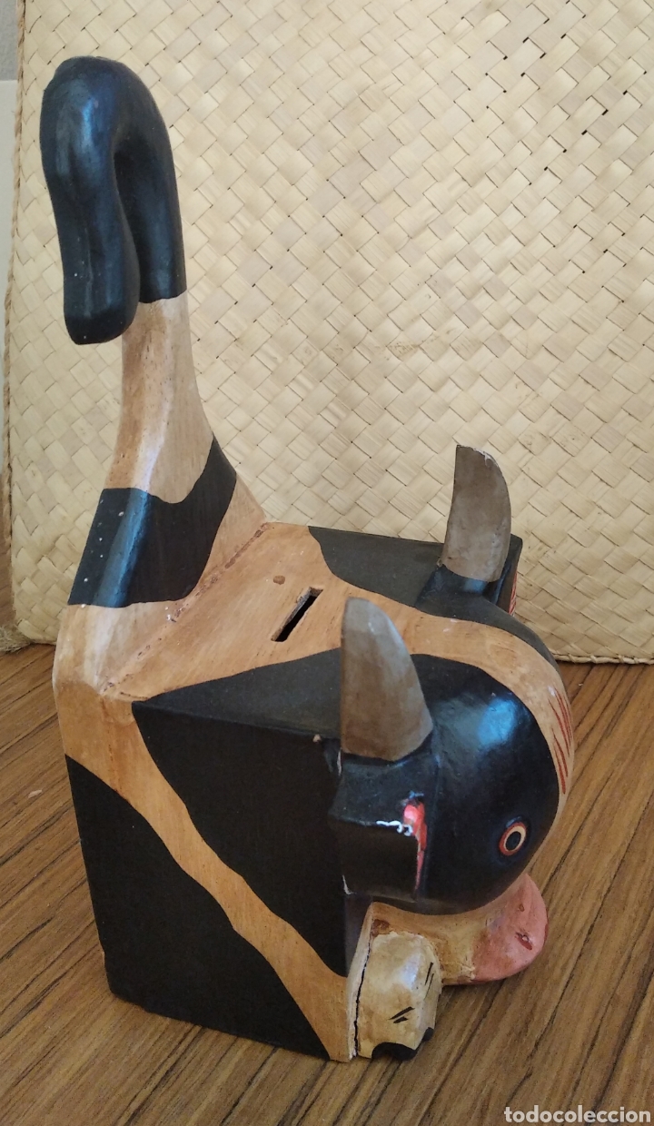 Juegos educativos: hucha vaca de madera vintage - Foto 5