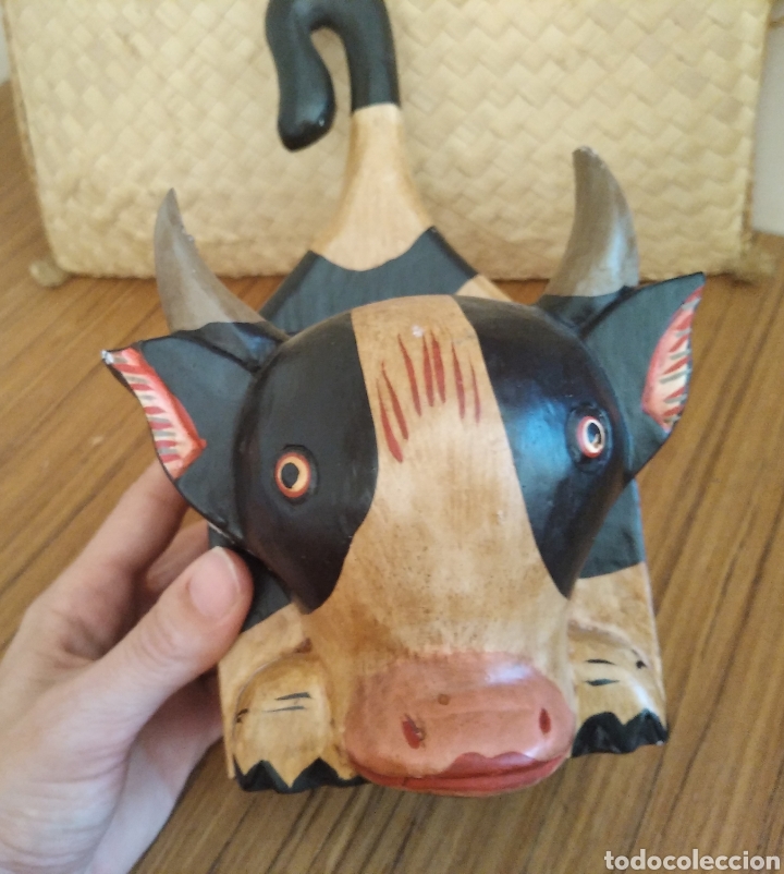 Juegos educativos: hucha vaca de madera vintage - Foto 7