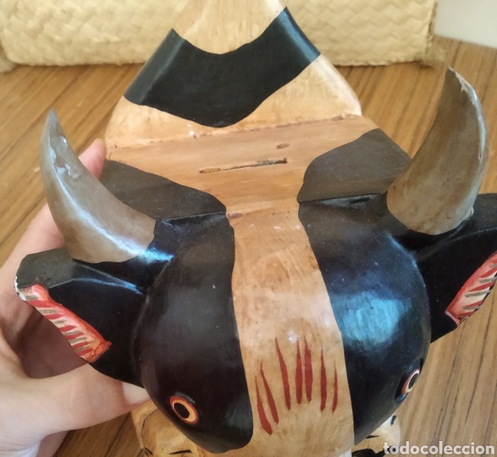Juegos educativos: hucha vaca de madera vintage - Foto 8