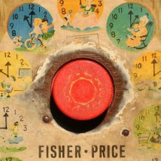 Juegos educativos: GRACIOSO RELOJ FISHER PRICE TOYS - TOCK-TOCK - AÑO 64 - MADE IN USA - JUGUETE EDUCATIVO - COLECCIÓN. Lote 317160353