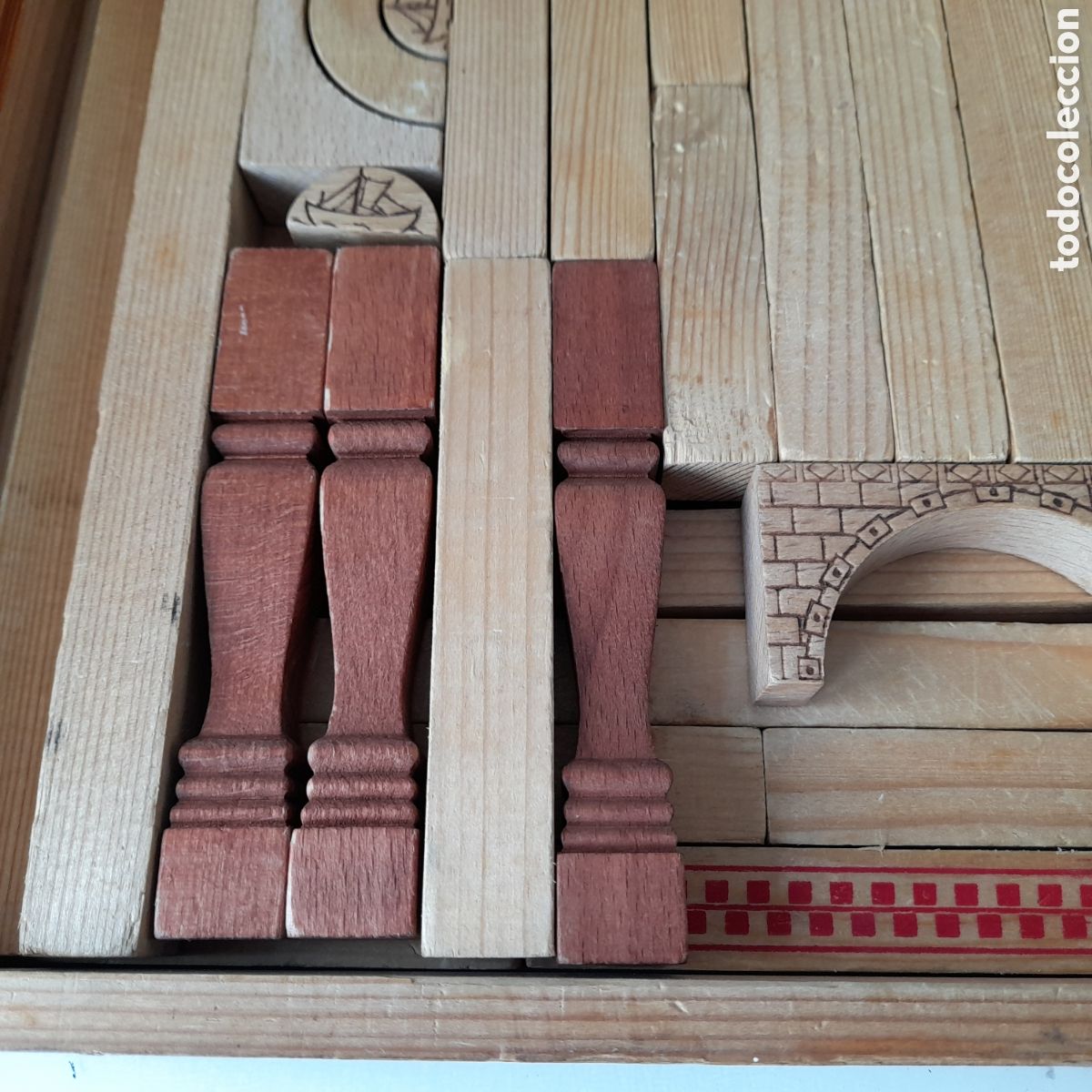 Juegos educativos: ANTIGUO JUEGO DE CONSTRUCCION. DE MADERA. - Foto 4