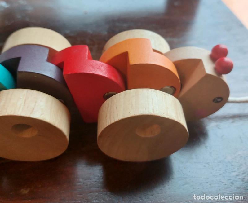 Juegos educativos: Juguete madera antiguo gusano - Foto 2