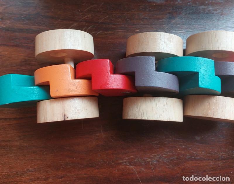 Juegos educativos: Juguete madera antiguo gusano - Foto 3