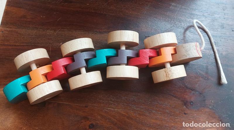 Juegos educativos: Juguete madera antiguo gusano - Foto 5