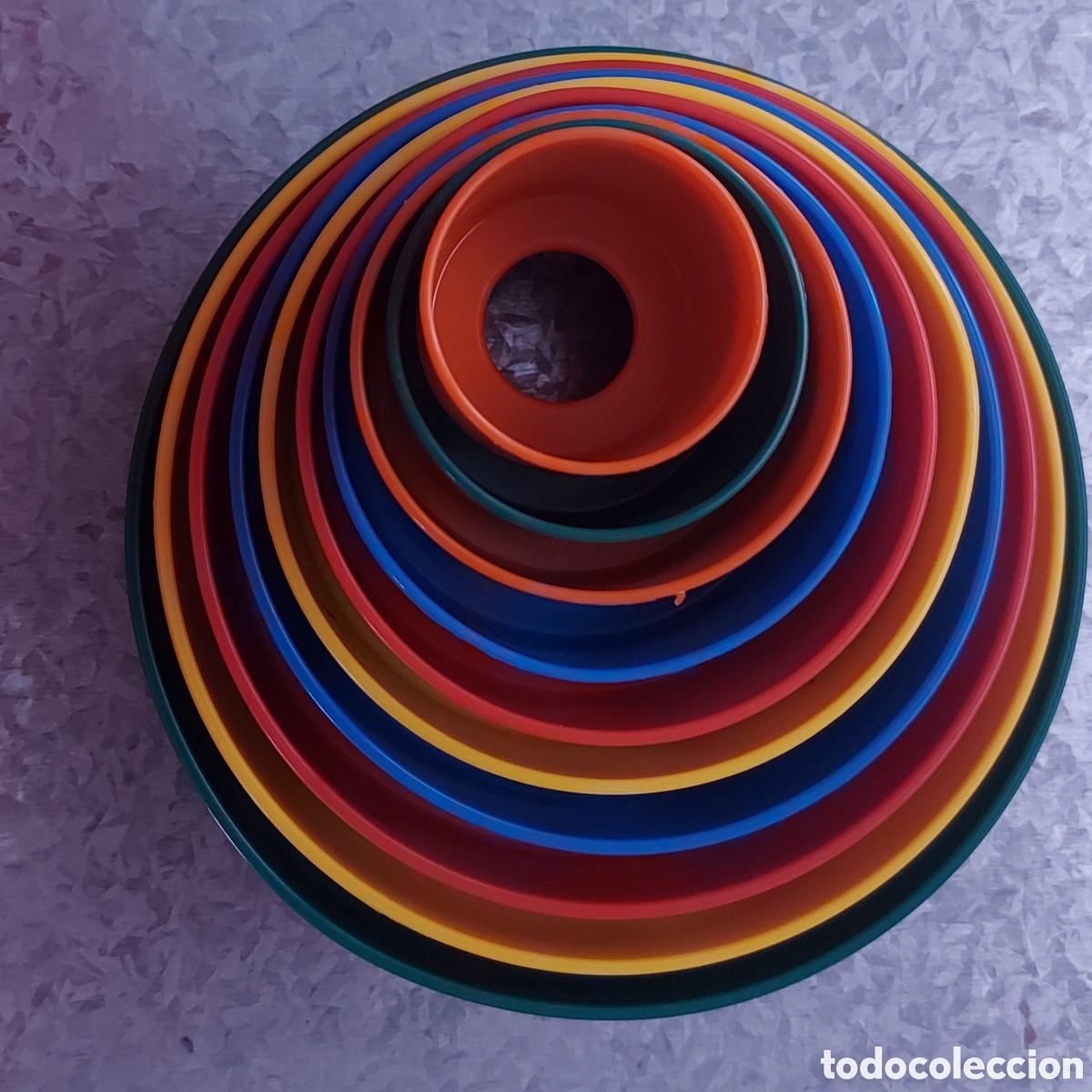 Juegos educativos: Circunferencias ensartables y apilables Juego infantil educativo a&ntilde;os 80
