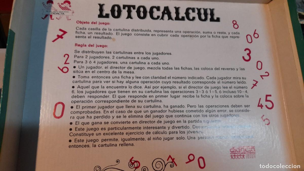 Juegos educativos: LOTOCALCUL ( JUEGO DE MESA DE DIDACTA - Foto 5