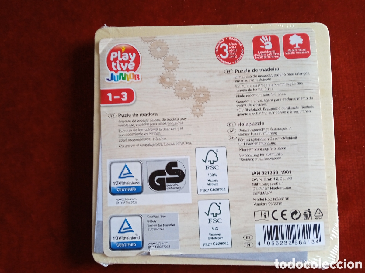 Juegos educativos: Play tive puzzle de madera, Ad&oacute;ptame erizo. - Foto 5