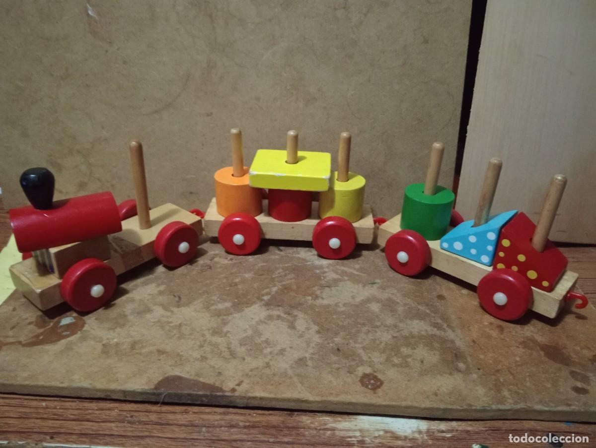 Juegos educativos: Antiguo tren de madera desmontable - Foto 1