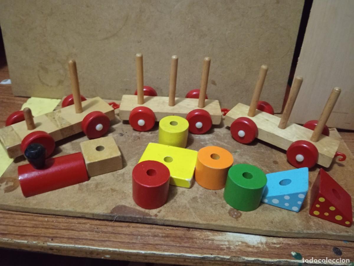 Juegos educativos: Antiguo tren de madera desmontable - Foto 2