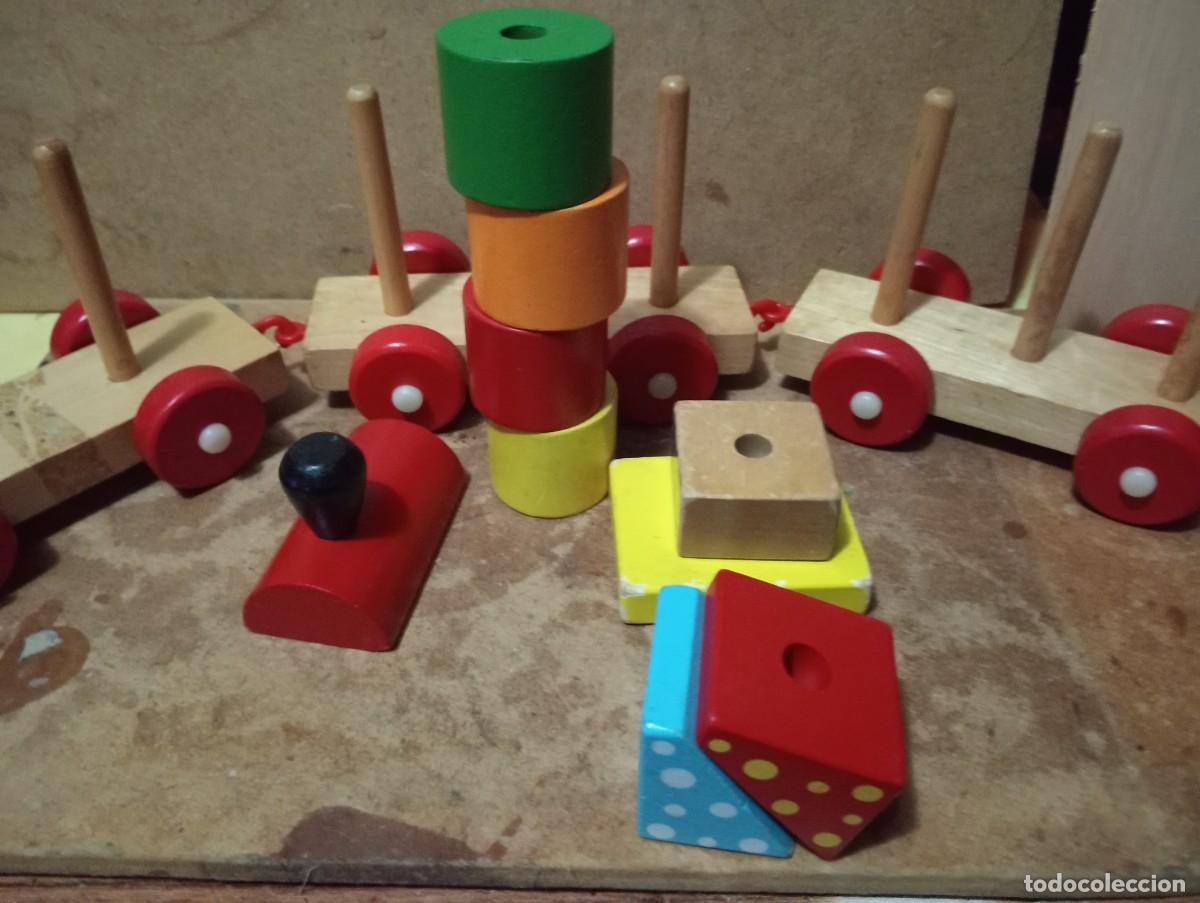 Juegos educativos: Antiguo tren de madera desmontable - Foto 3