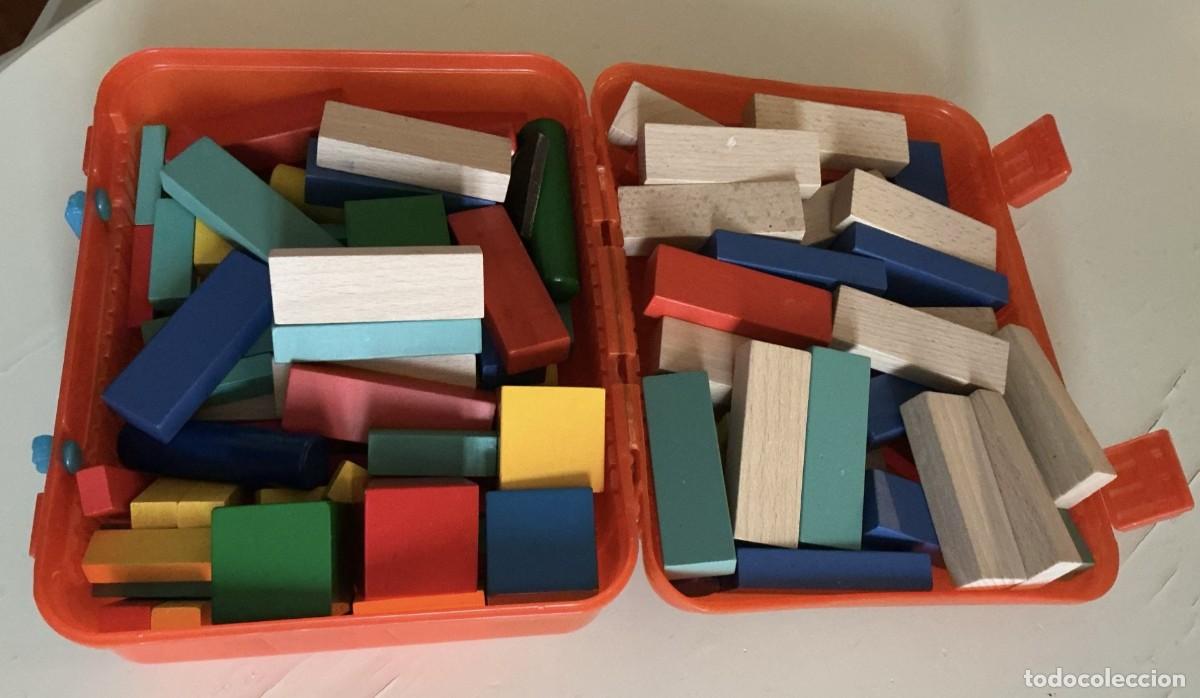 Juegos educativos: Juego de 110 bloques de madera maciza. - Foto 1
