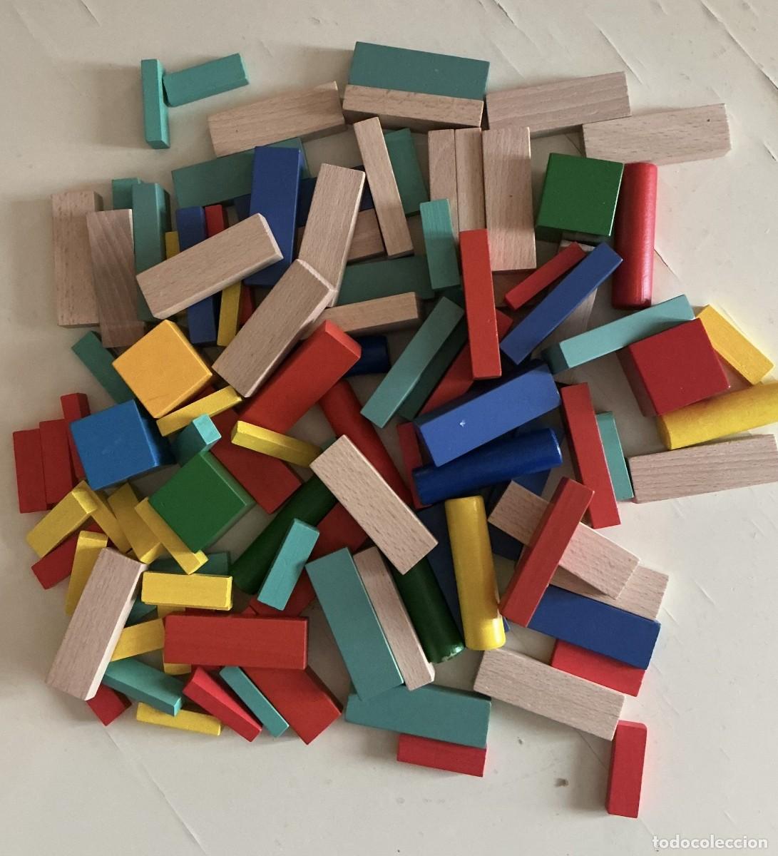 Juegos educativos: Juego de 110 bloques de madera maciza. - Foto 3