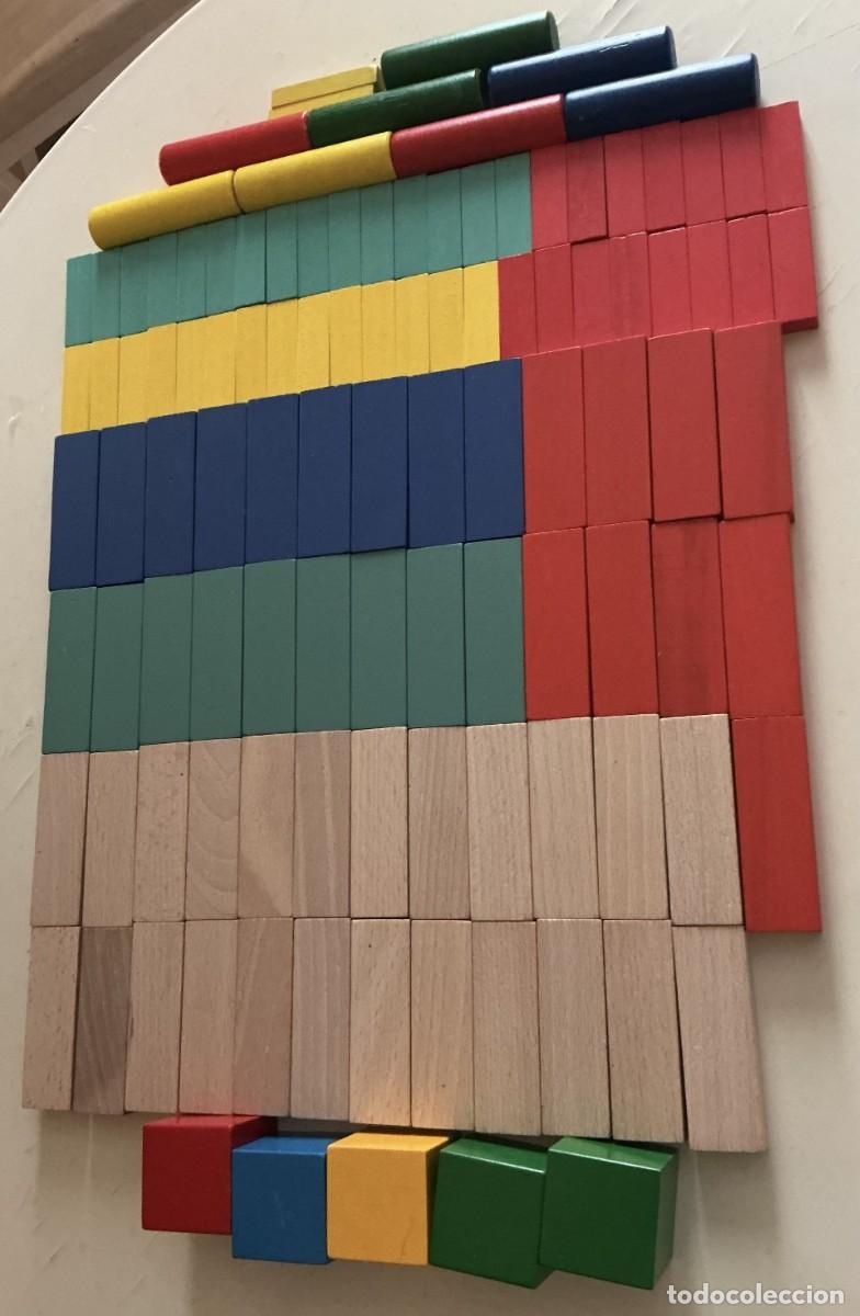 Juegos educativos: Juego de 110 bloques de madera maciza. - Foto 4