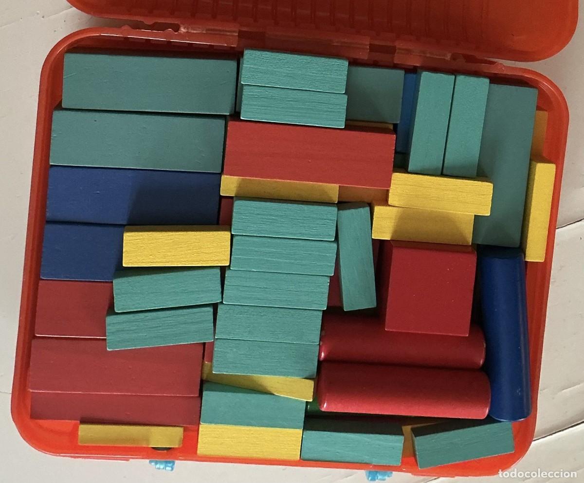 Juegos educativos: Juego de 110 bloques de madera maciza. - Foto 6