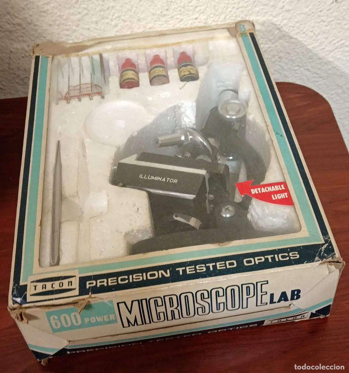 Juegos educativos: MICROSCOPIO MICROSCOPE LAB PRECISION TESTED OPTICS TACON EN CAJA - Foto 2