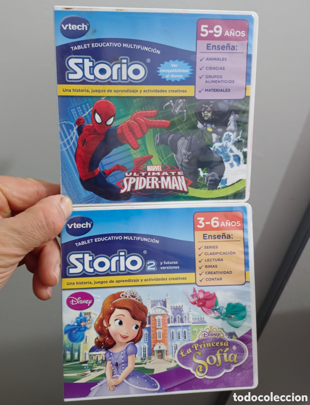 Juegos educativos: 2 juegos vtech storio spiderman y disney princesa sofia - Foto 1