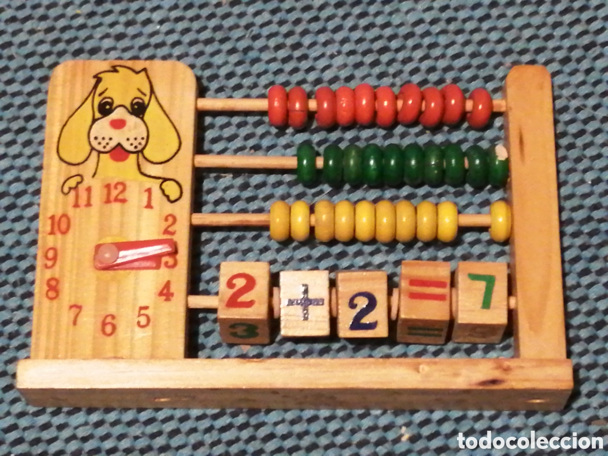 Juegos educativos: Abaco Juego did&aacute;ctico con sumas y horas en madera. - Foto 2