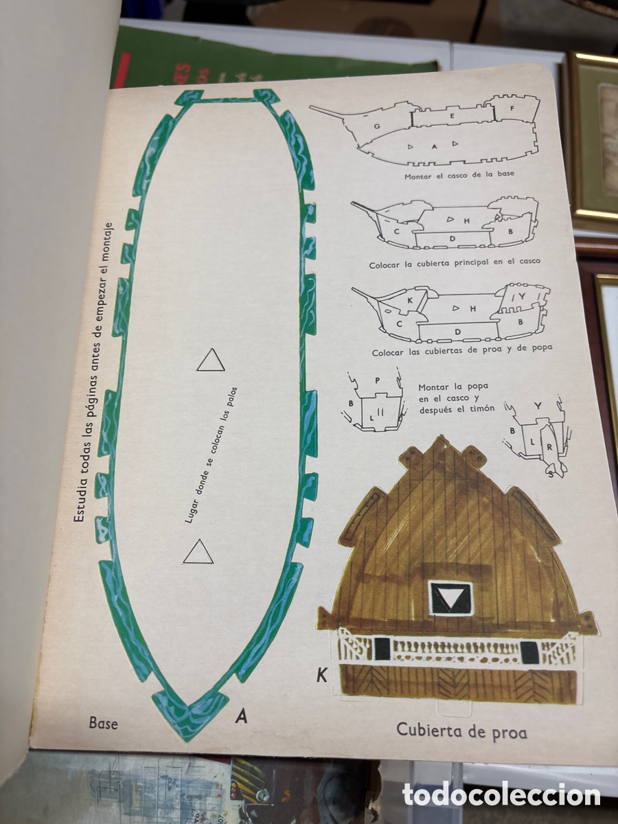 Juegos educativos: Gale&oacute;n para montar de cart&oacute;n - Foto 2