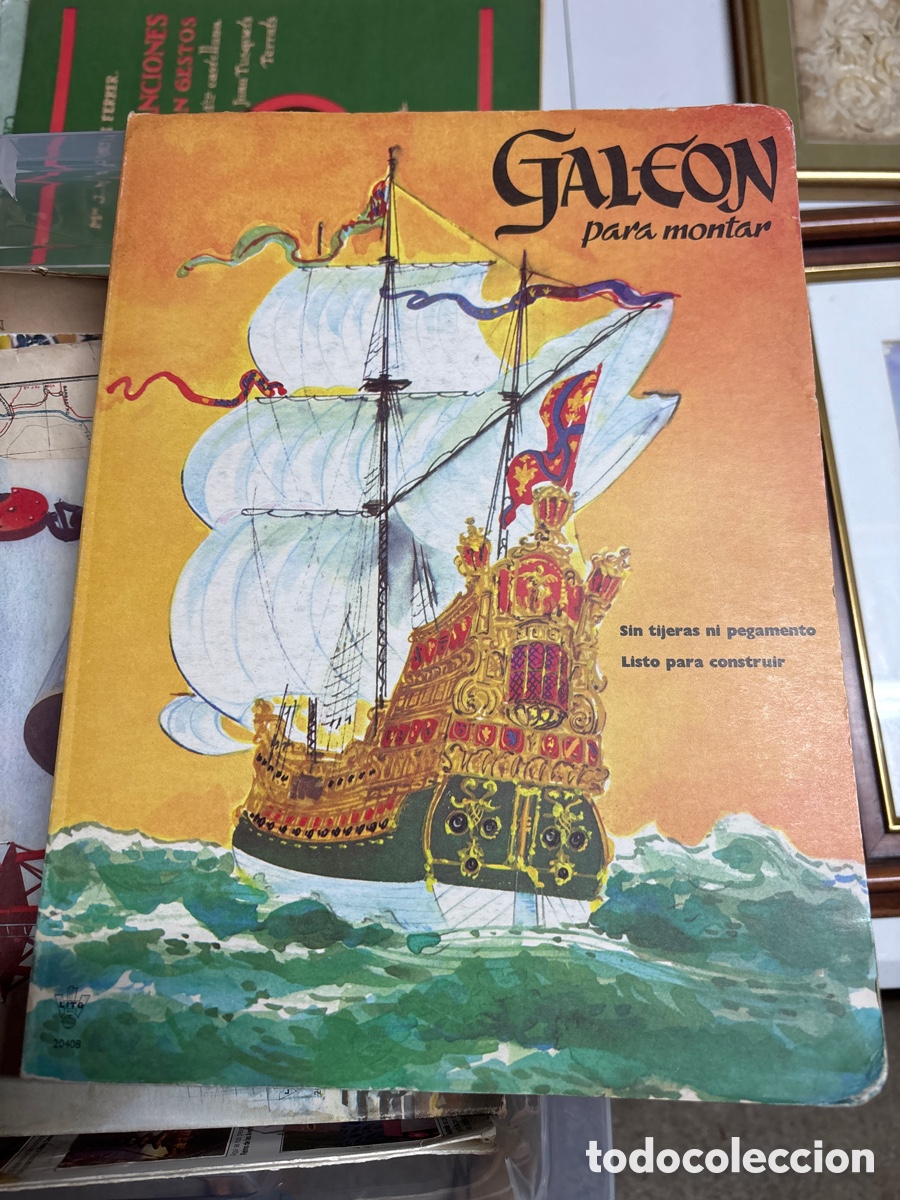 Juegos educativos: Gale&oacute;n para montar de cart&oacute;n - Foto 1