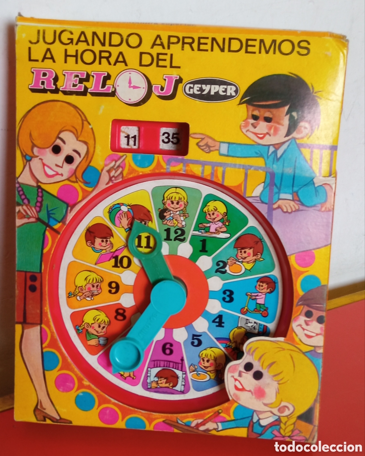 Juegos educativos: RELOJ APRENDEMOS LA HORA.GEYPER 70'S.NUEVO.