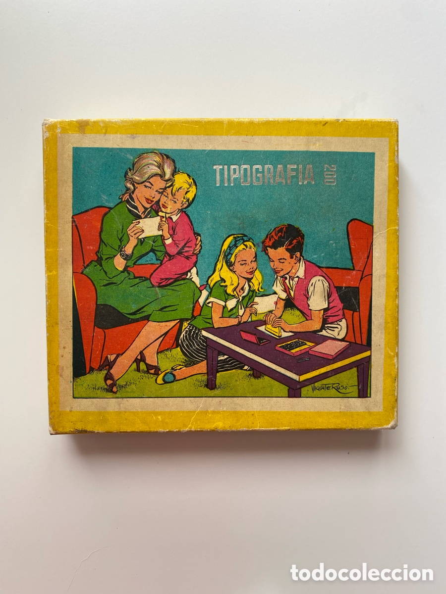 Juegos educativos: Antiguo Juego Imprenta Tipograf&iacute;a 200 - A&ntilde;os 60 - Ilustraci&oacute;n Vicente Roso + Sellos Ib&aacute;&ntilde;ez