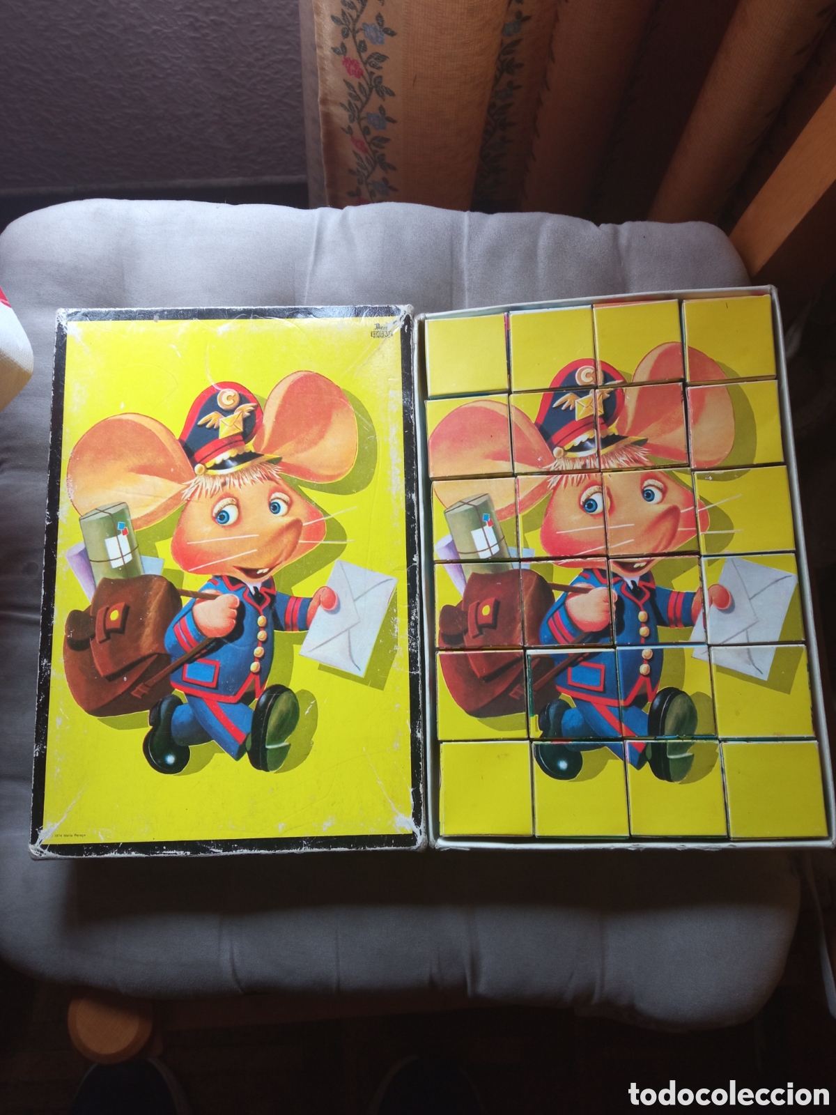 Juegos educativos: Antiguo rompecabezas de Topo Gigio con 5 l&aacute;minas