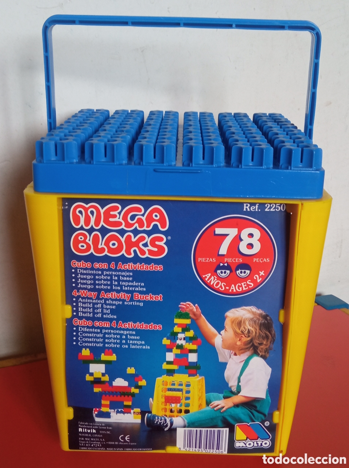 Juegos educativos: CUBO 78 PZ BLOQUES CONSTRUCCI&Oacute;N MEGA BLOKS.LICENCIA RITVICK - MAC MOLT&Oacute; 80'S.SIN ABRIR.