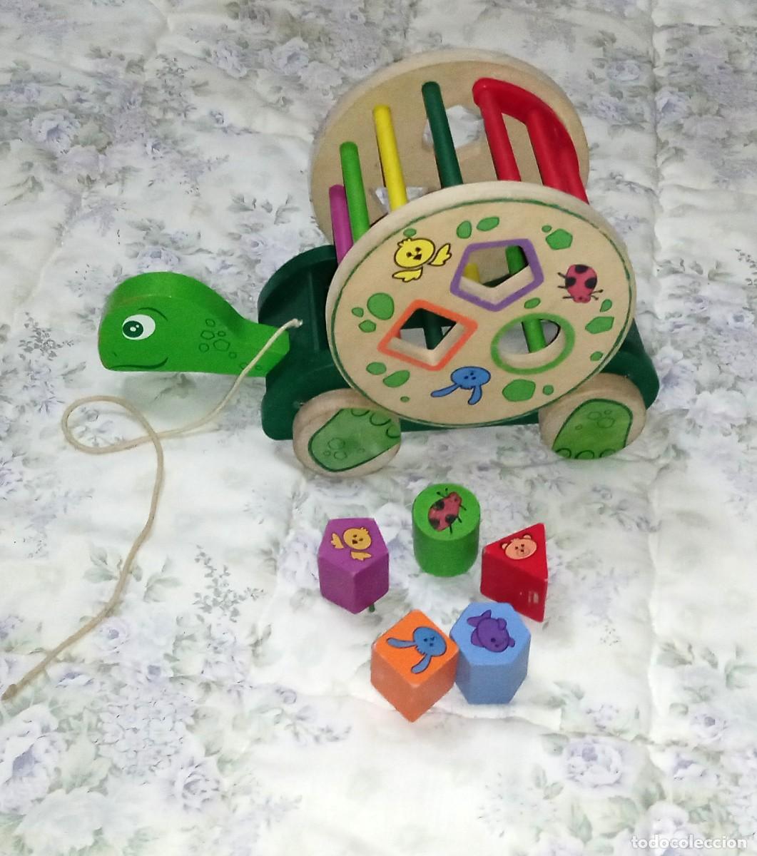 Juegos educativos: ARRASTRE TORTUGA DE MADERA-PLAY TIVER JUNIOR
